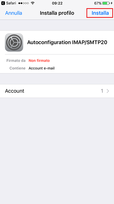 Attivazione dell’iPhone